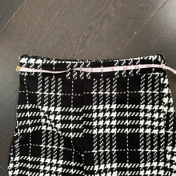 Shein Plaid Pants - Black / White Sz S - Picture 7 of 9